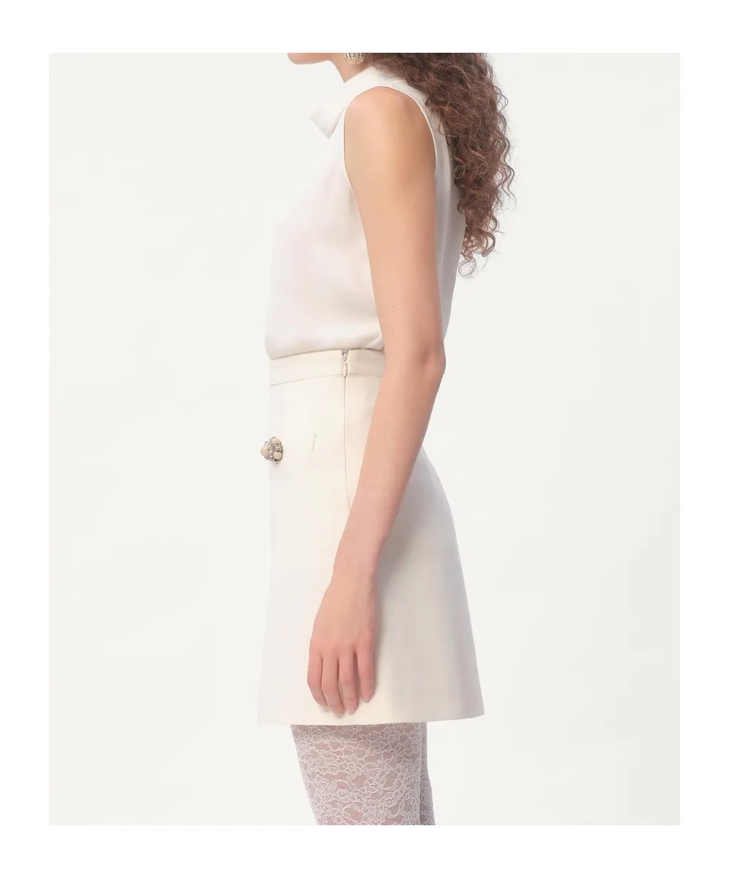 Valentino Curved Hem Sleeveless Blouse