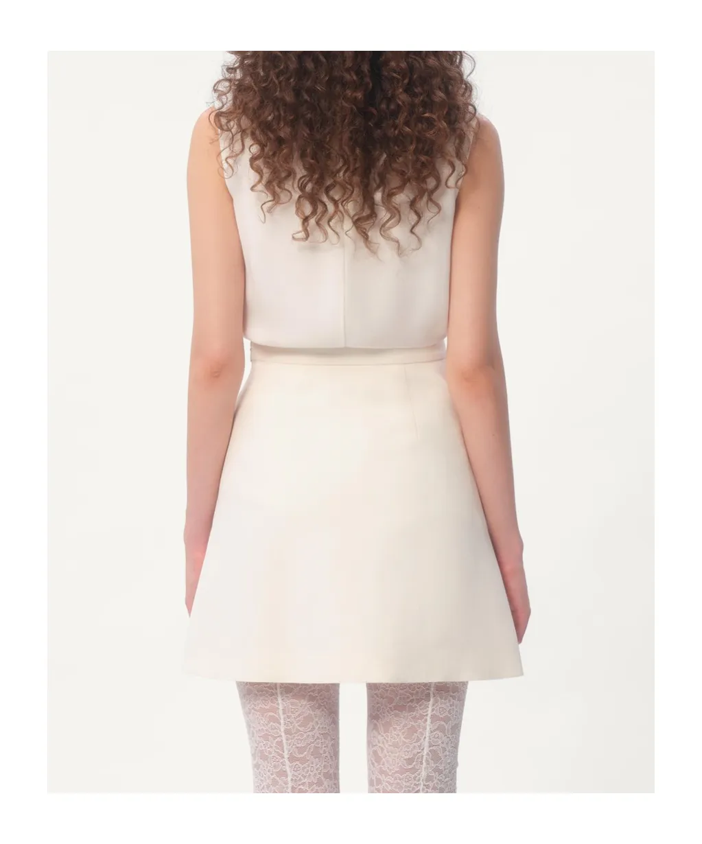 Valentino Curved Hem Sleeveless Blouse
