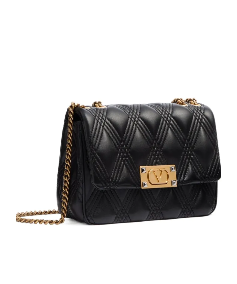 Valentino Garavani Rockstud Foldover Top Shoulder Bag