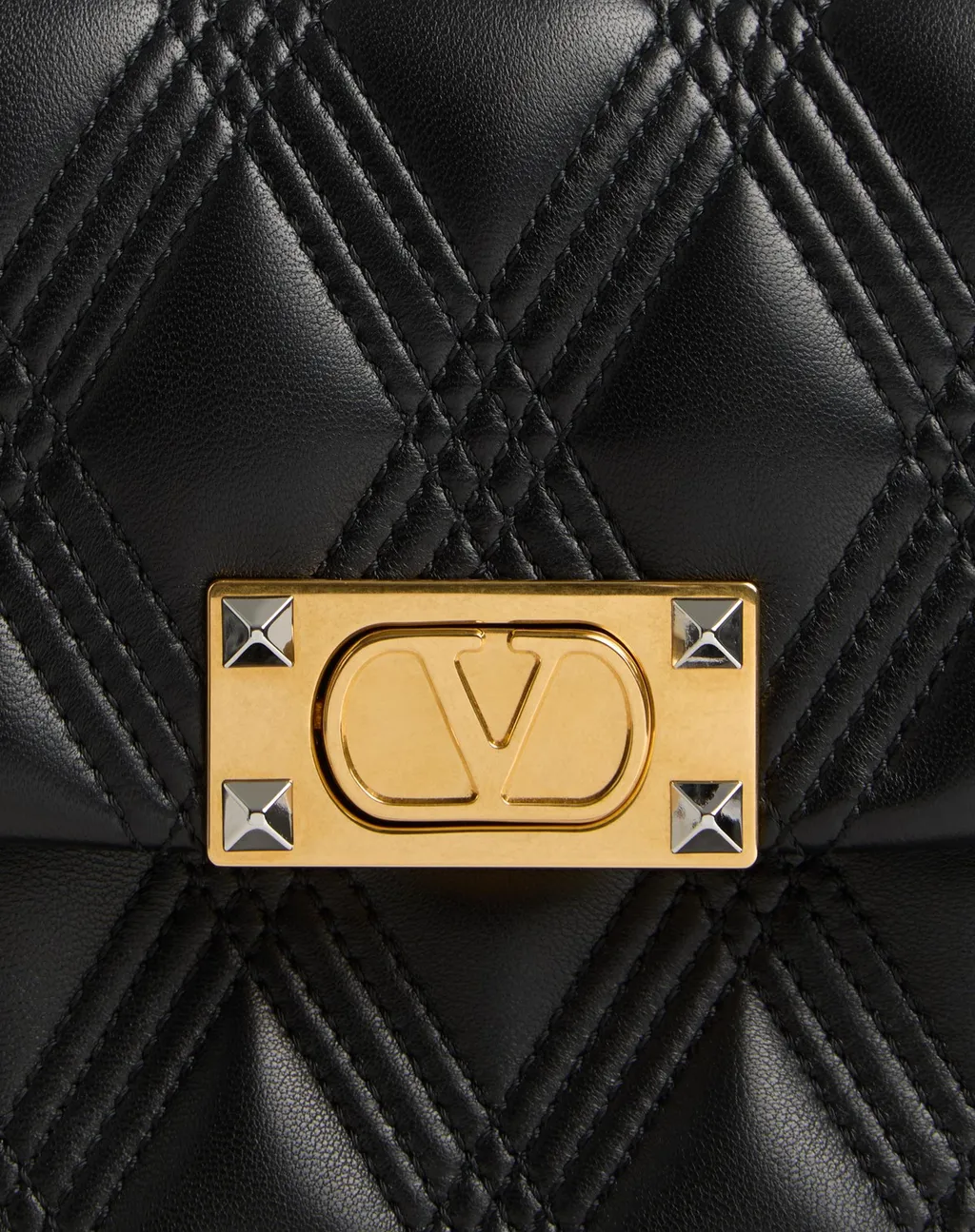 Valentino Garavani Rockstud Foldover Top Shoulder Bag