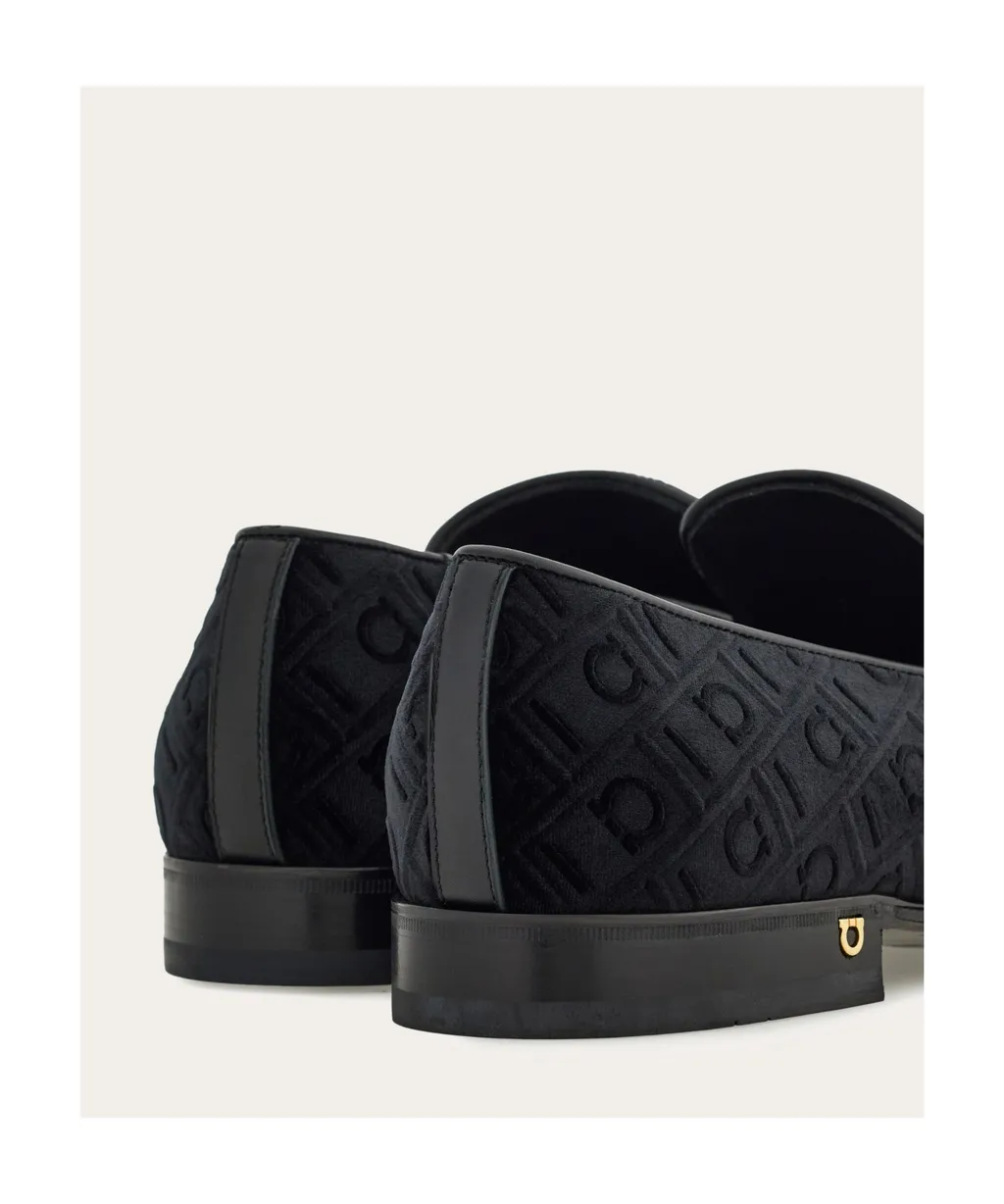 Ferragamo Logo Jacquard Round Toe Loafers