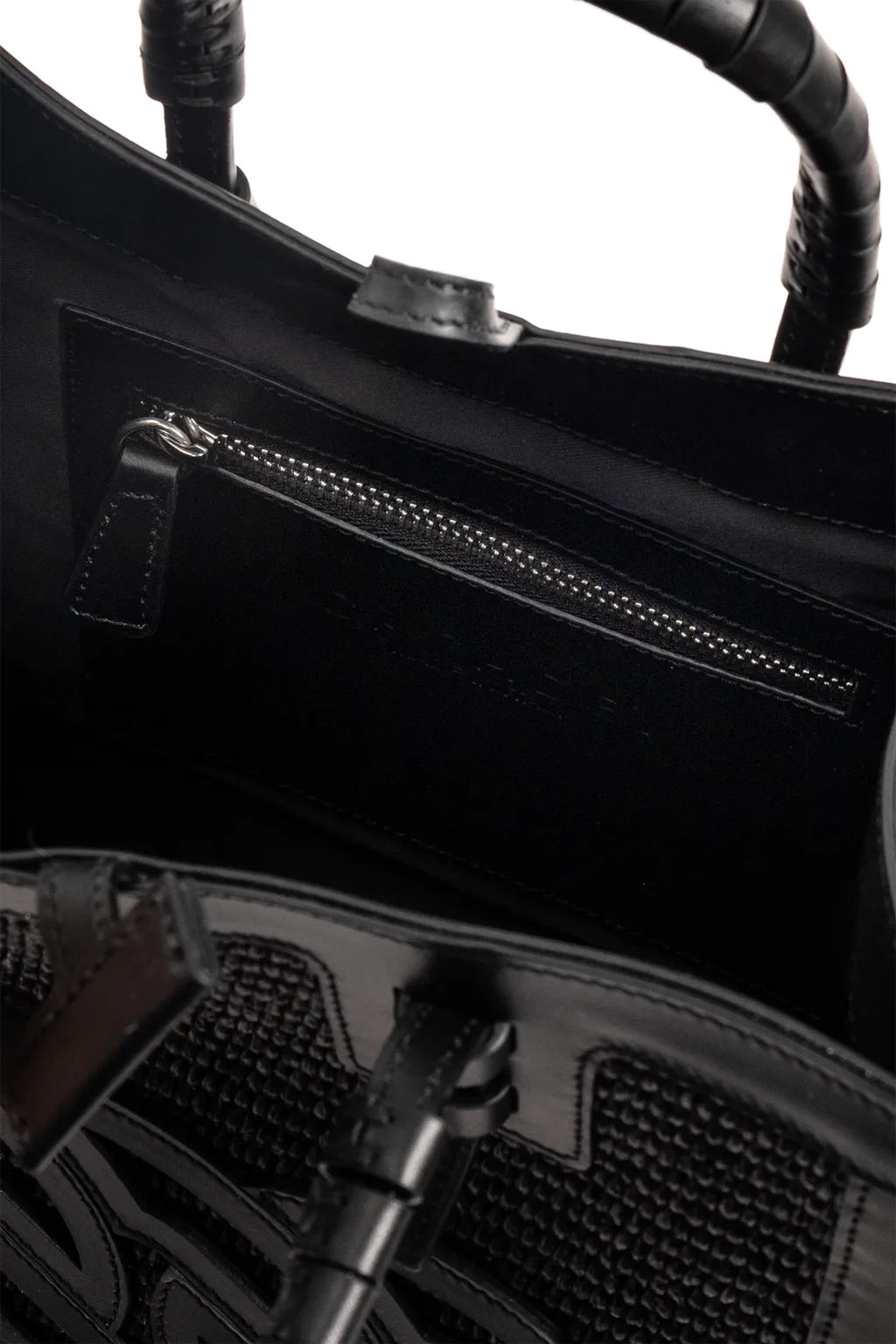 Casadei Baurivage Woven Top Handle Bag