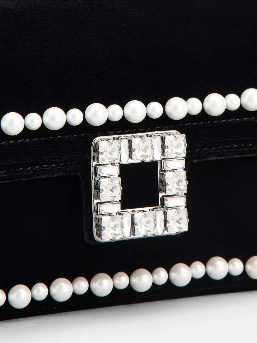 Roger Vivier Jeu De Fille Embellished Velvet Clutch Bag