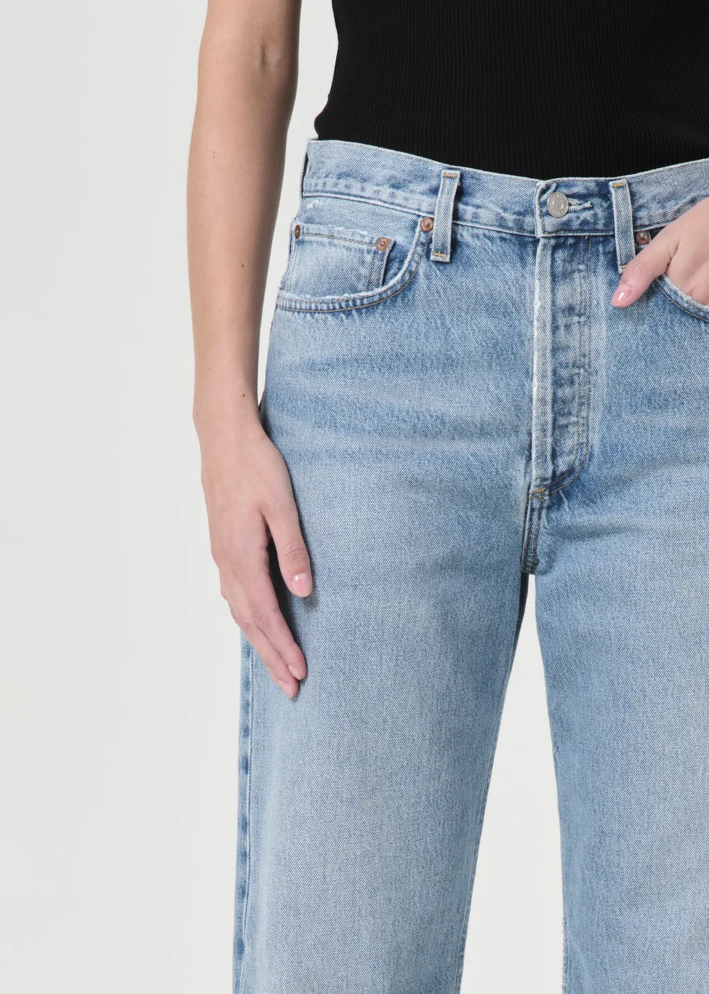Agolde Kelly High-Rise Straight Leg Jeans