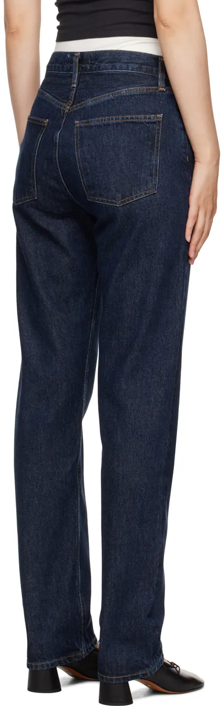 Agolde Mid-Rise Straight Leg Jeans