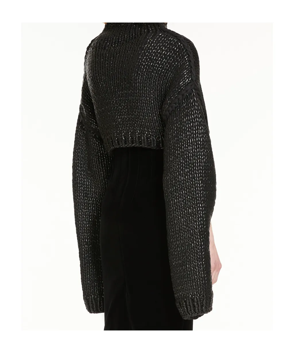 Sportmax High Neck Cut-Out Detailed Jumper