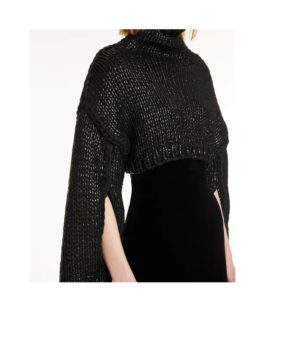 Sportmax High Neck Cut-Out Detailed Jumper
