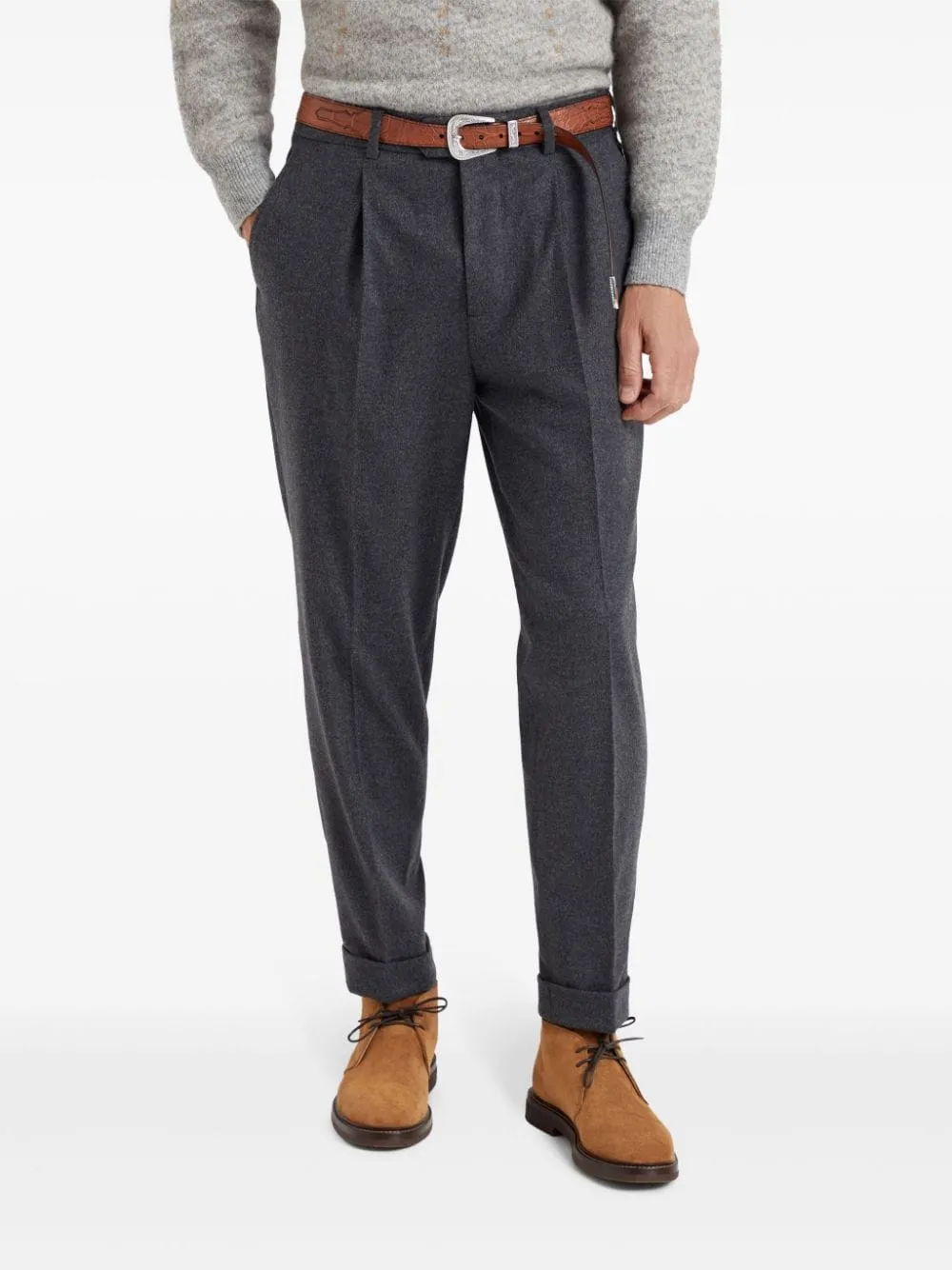 Tapered-Leg Trousers