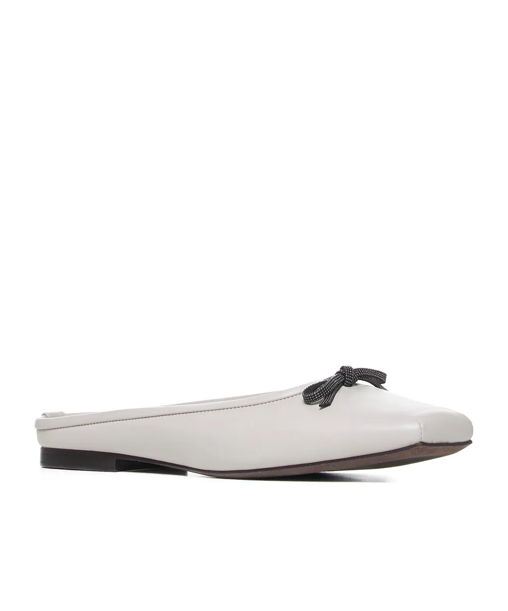 Brunello Cucinelli Bow Detailed Slip-On Ballet Flats