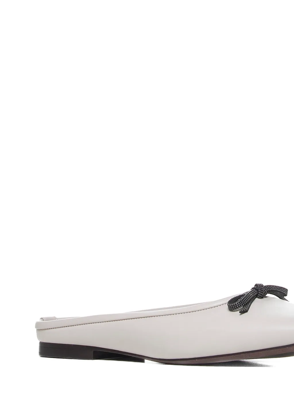 Brunello Cucinelli Bow Detailed Slip-On Ballet Flats