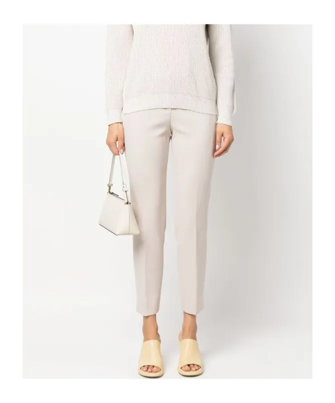 Pressed-Crease Cropped Trousers