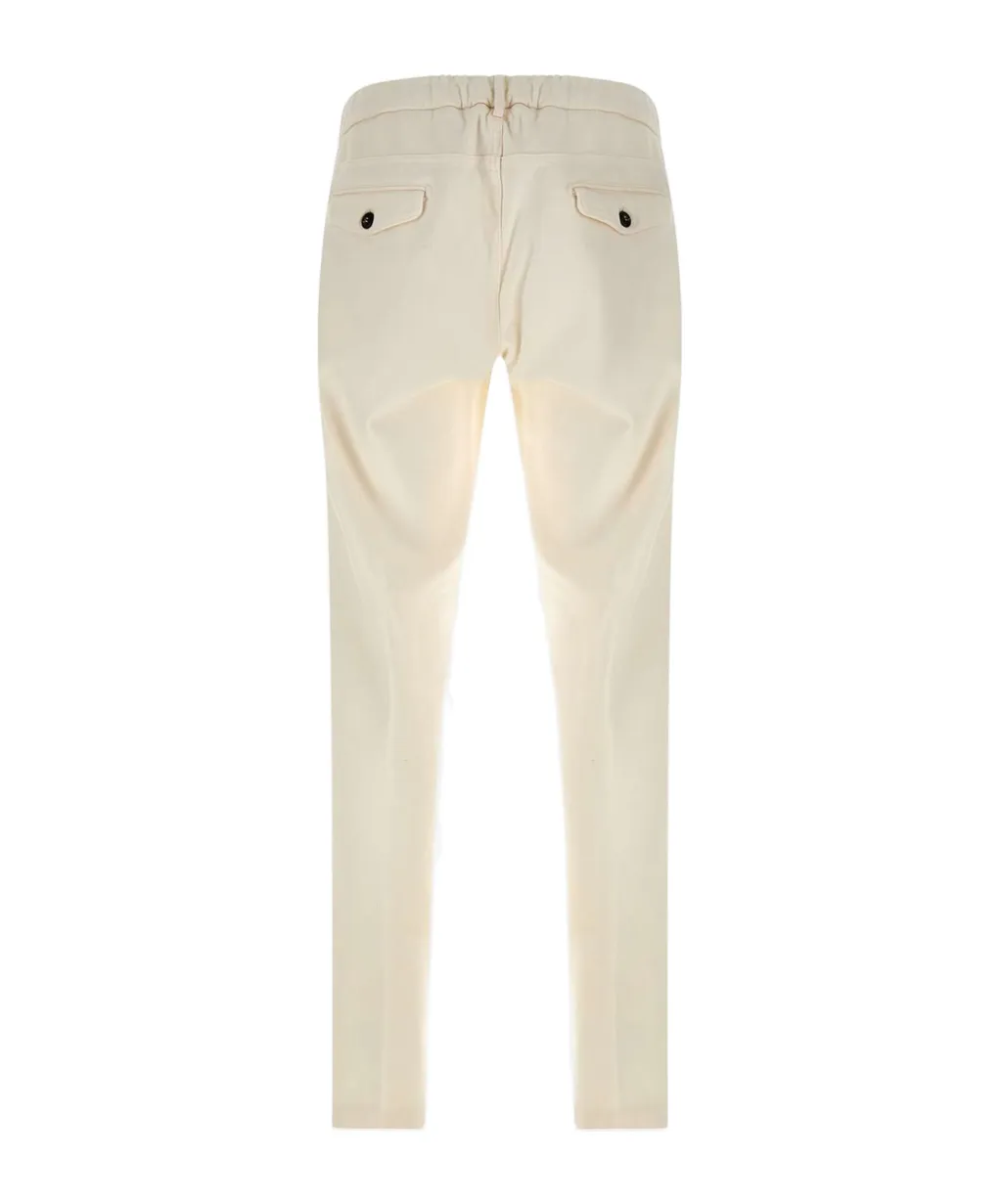 Drawstring-Waist Tapered Trousers
