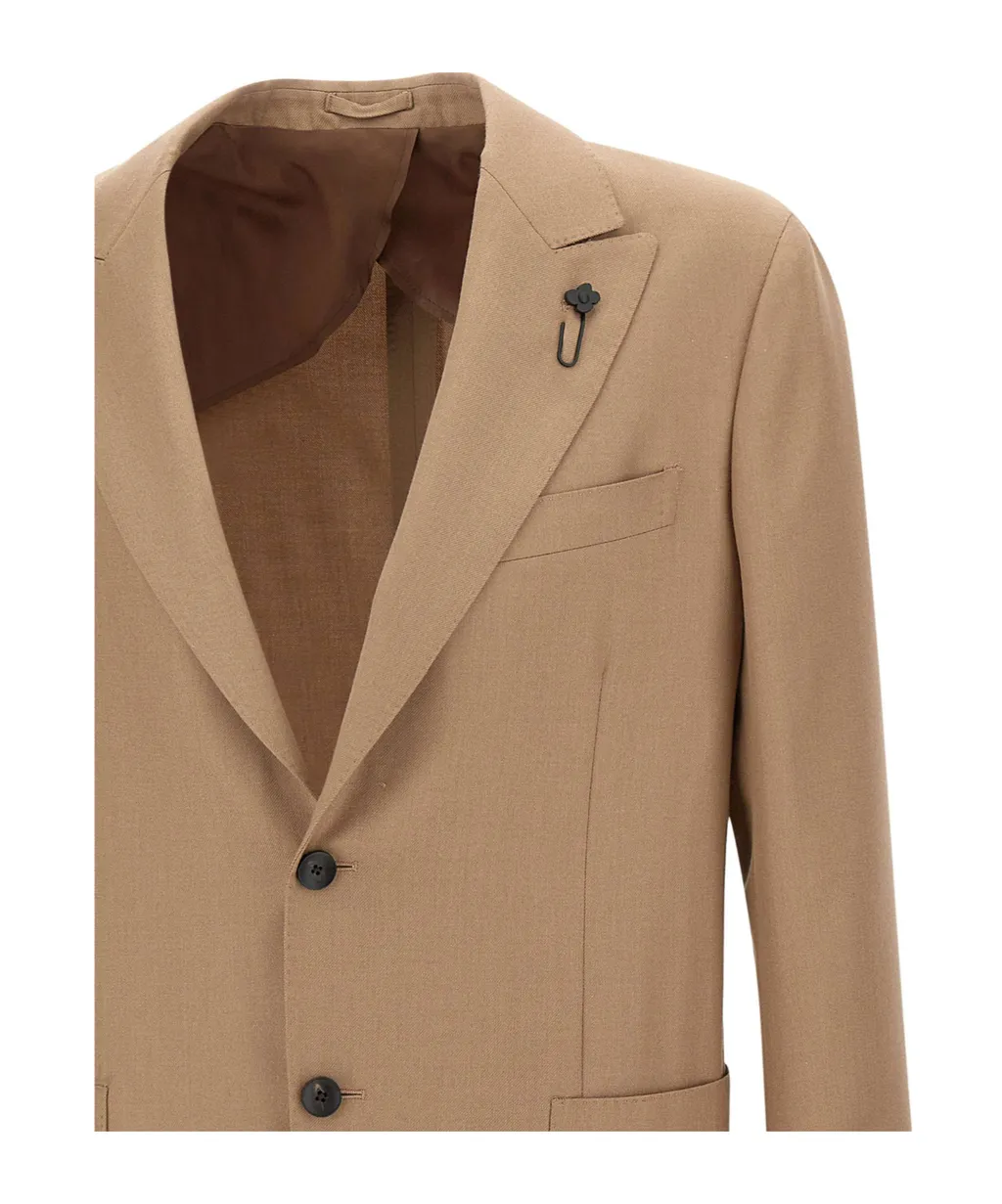Brooch-Detail Blazer