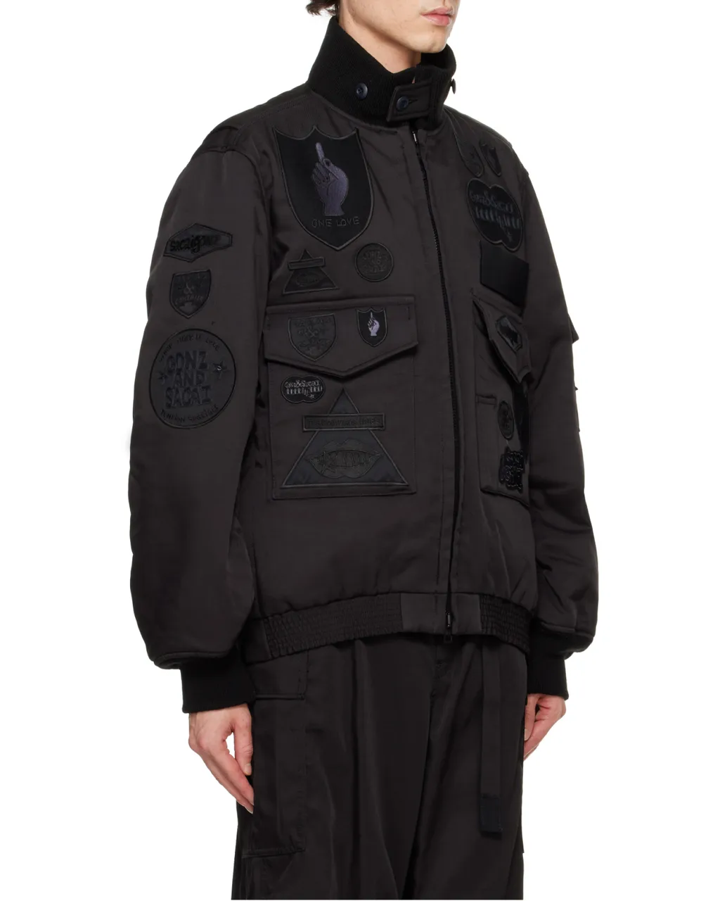 Logo Badge Bomber Jacket