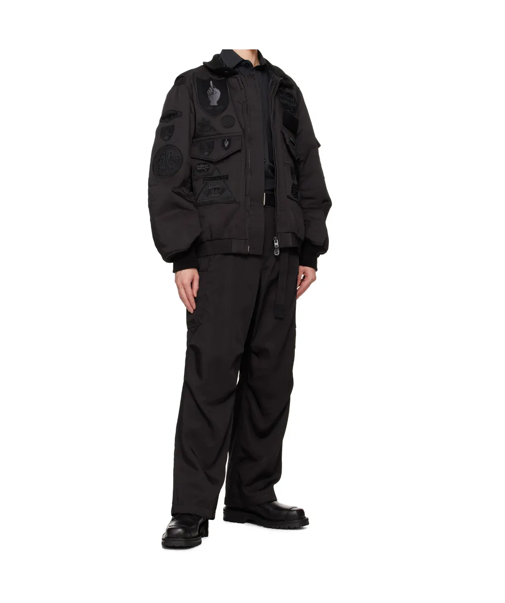 Logo Badge Bomber Jacket