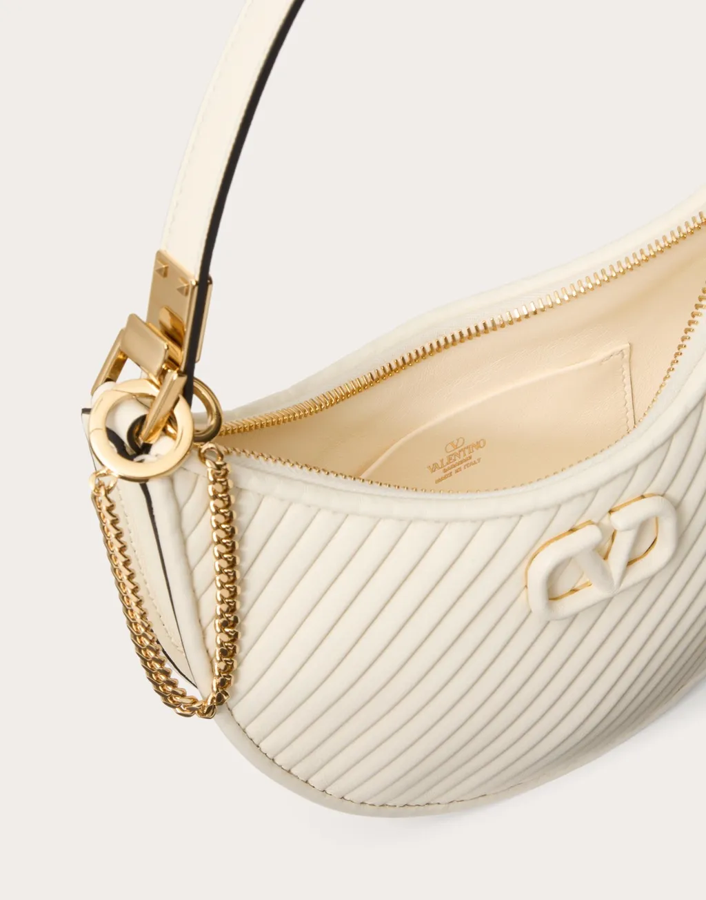 Valentino Vlogo Signature Zip-Up Shoulder Bag