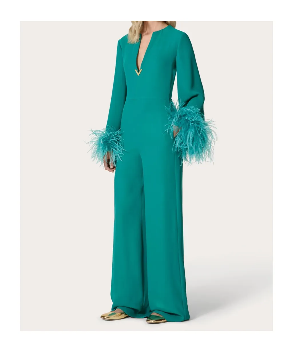 Vlogo Feathered Jumpsuit