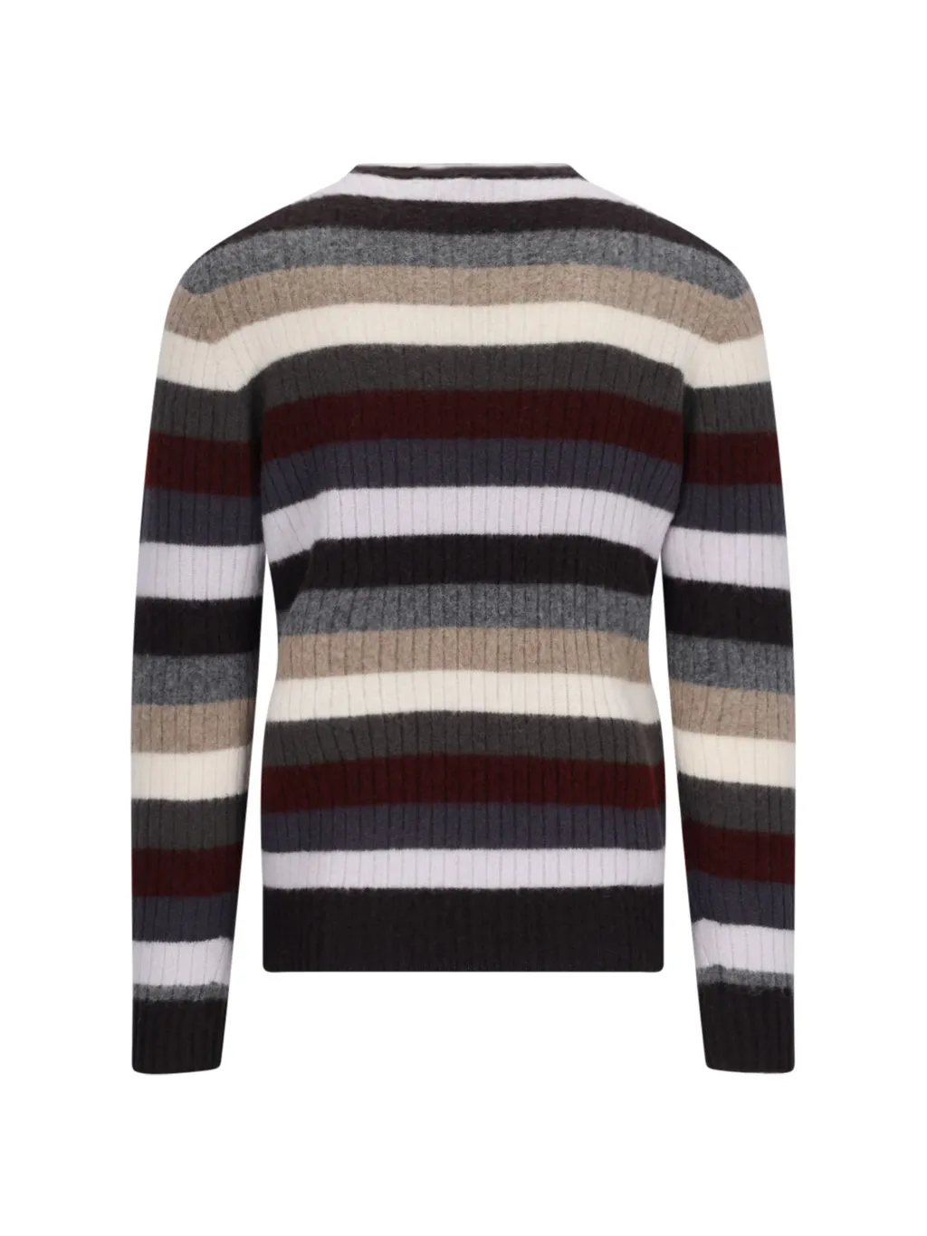 Drumohr Striped Ribbed Knit Top