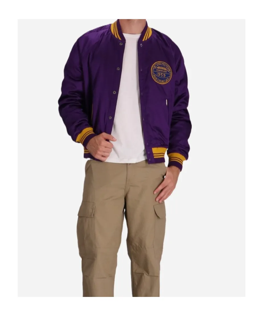 Stripe-Detailing Bomber Jacket