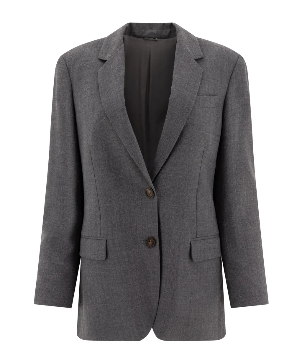 Brunello Cucinelli Single Breasted Long Sleeved Blazer