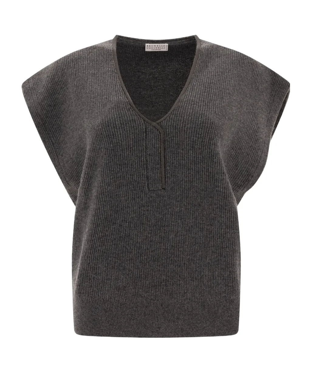 Brunello Cucinelli V-Neck Knitted Sweater