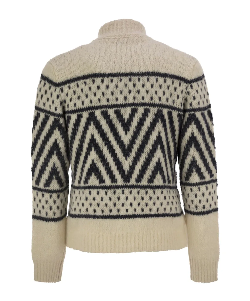 Peserico Aran Zip Knitwear