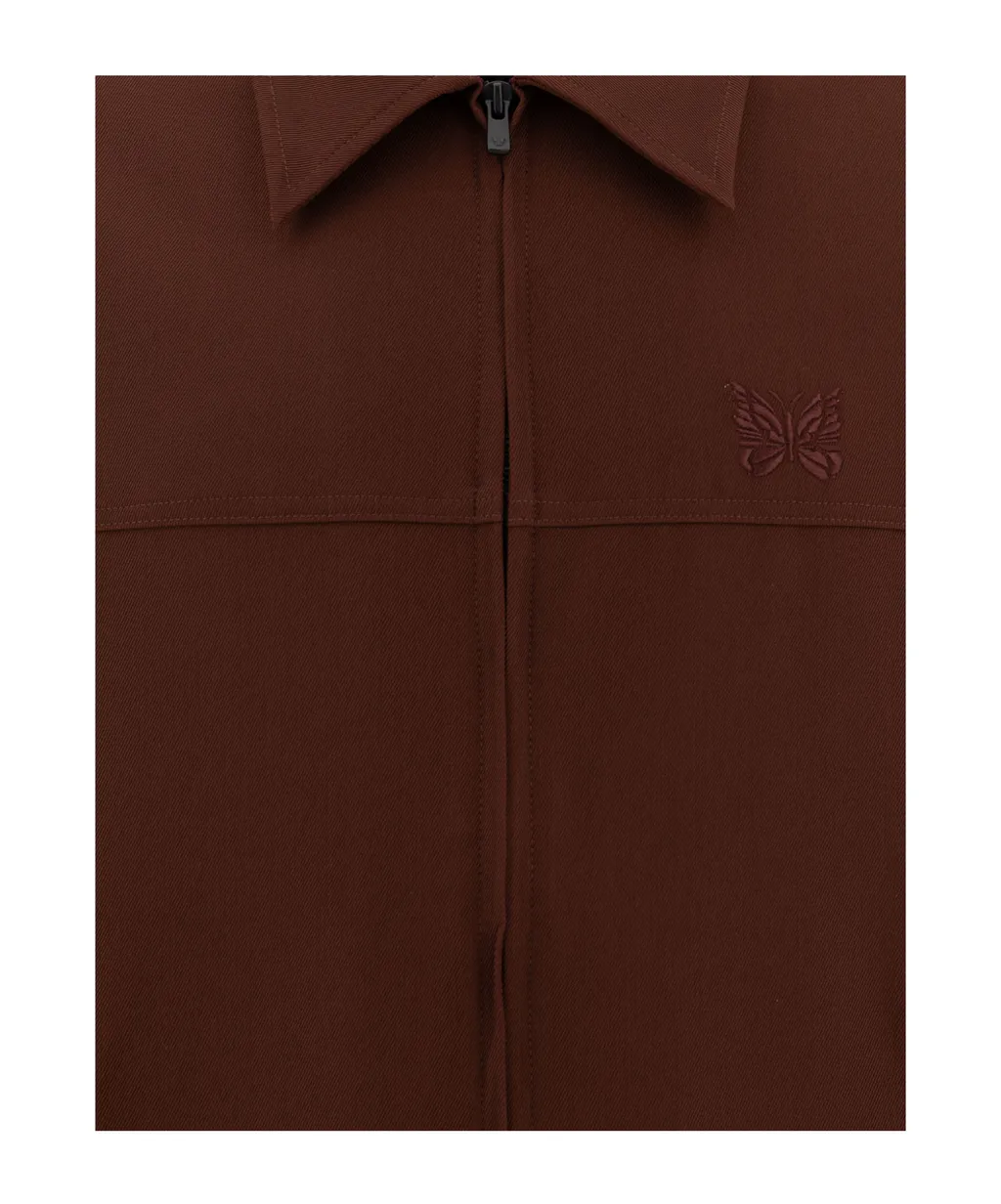 Needles Logo-Embroidered Zip-Up Jacket