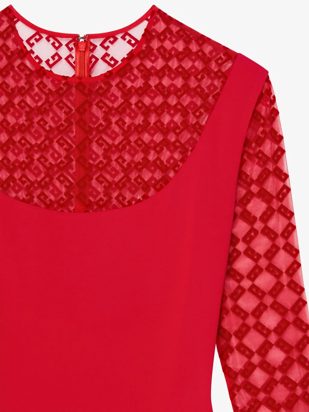 Givenchy Monogrammed Sheer Panelled Dress