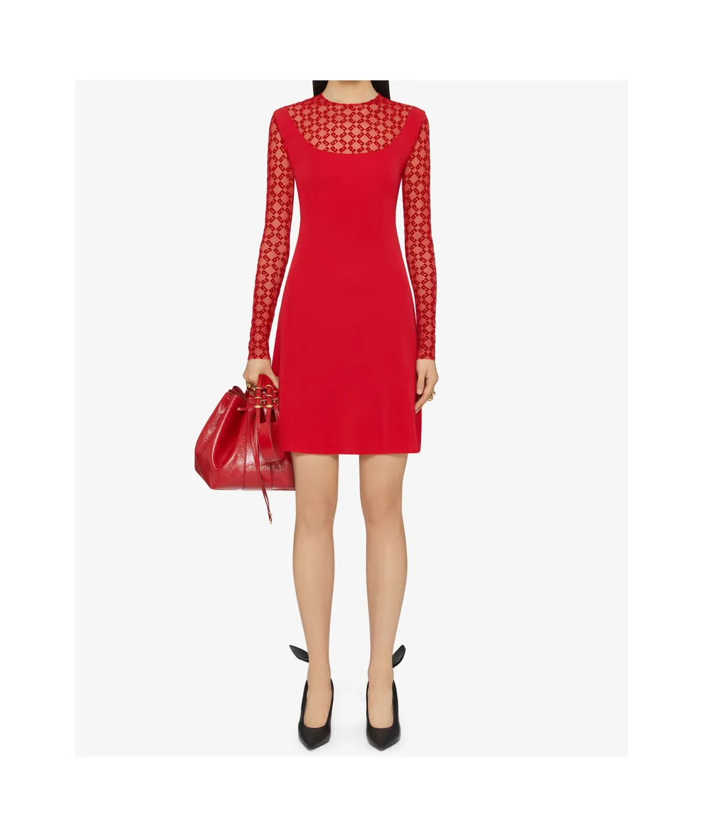 Givenchy Monogrammed Sheer Panelled Dress