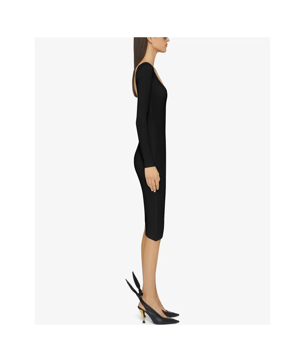 Asymmetric Dress In Knit With 4G Liquid Detail