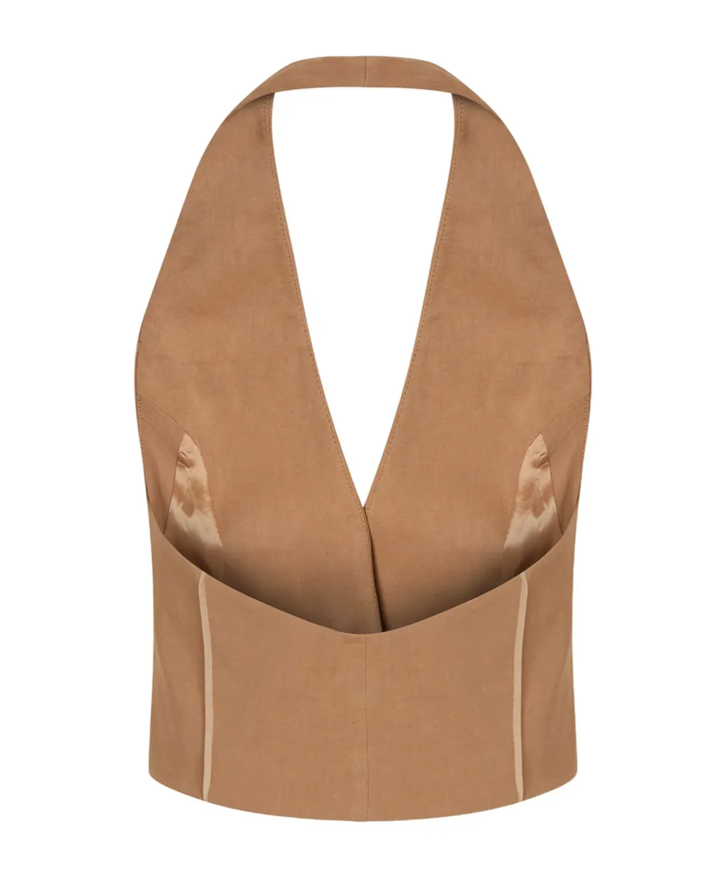 Pinko Open Back Short Vest