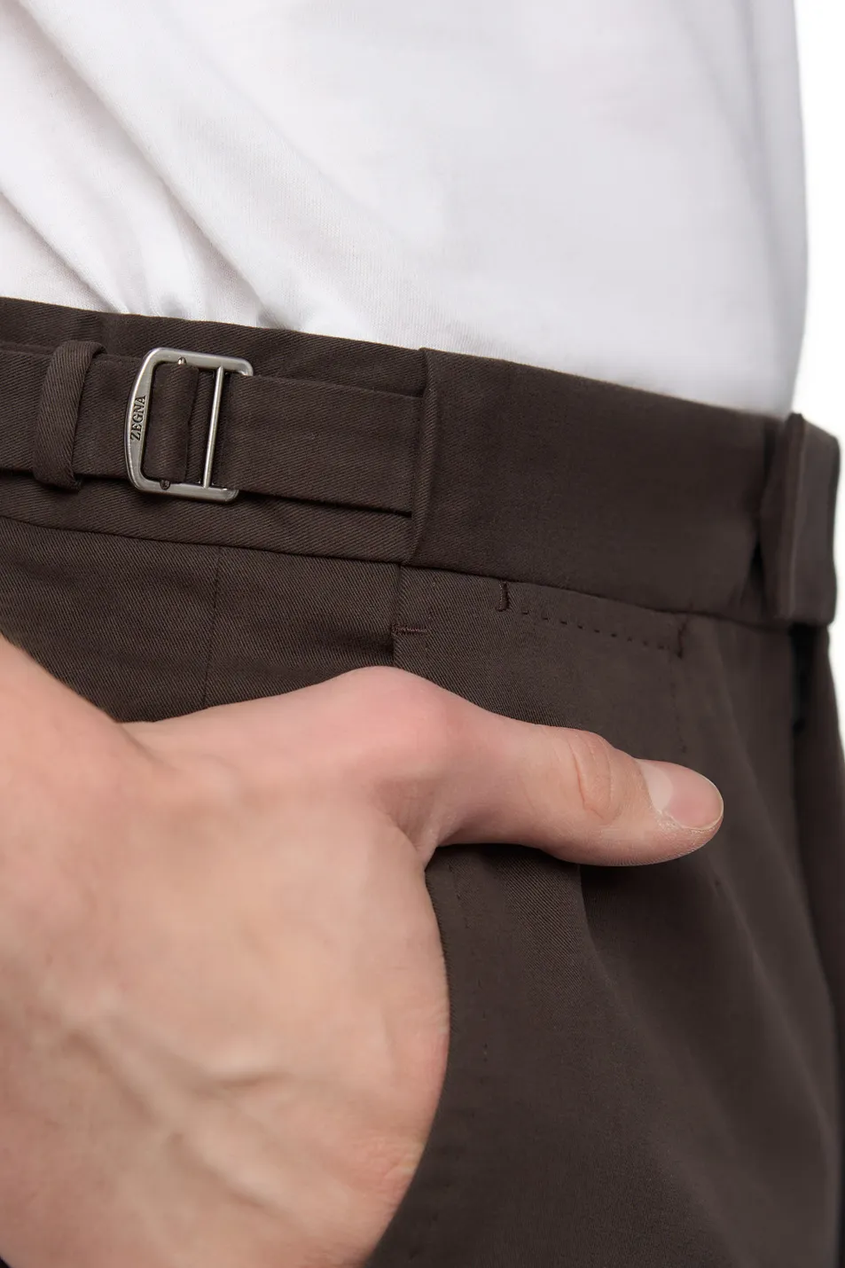 Gabardine-Weave Trousers