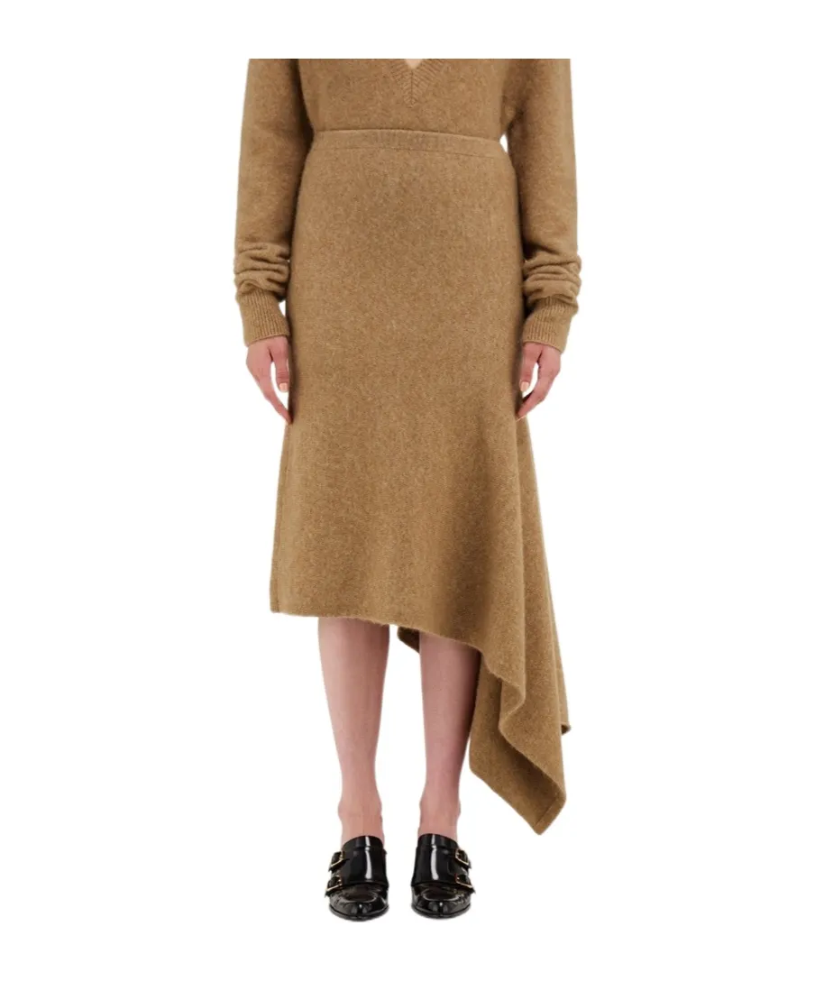 Salvatore Ferragamo Asymmetric High Waist Skirt