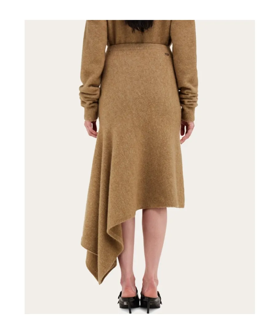 Salvatore Ferragamo Asymmetric High Waist Skirt