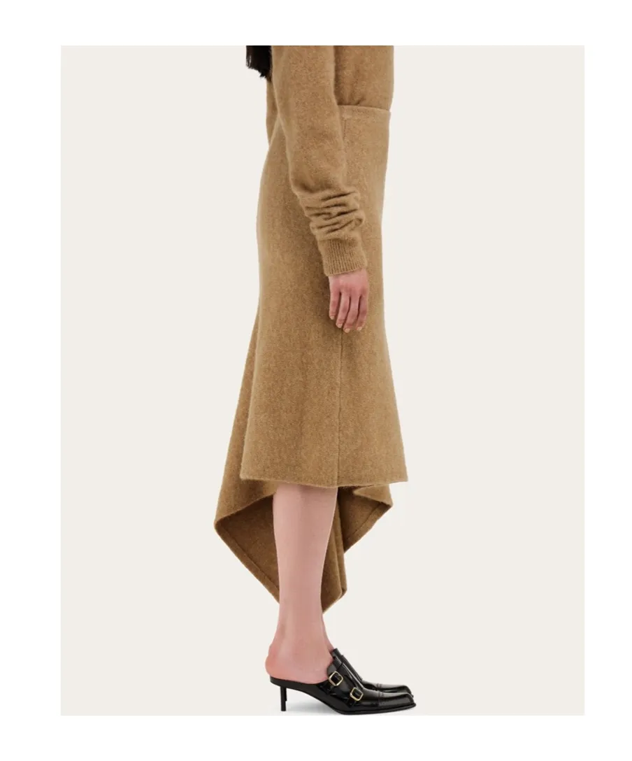 Salvatore Ferragamo Asymmetric High Waist Skirt
