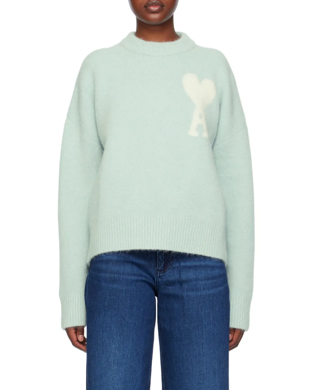 Ami Paris Ami De Coeur Crewneck Long-Sleeved Jumper