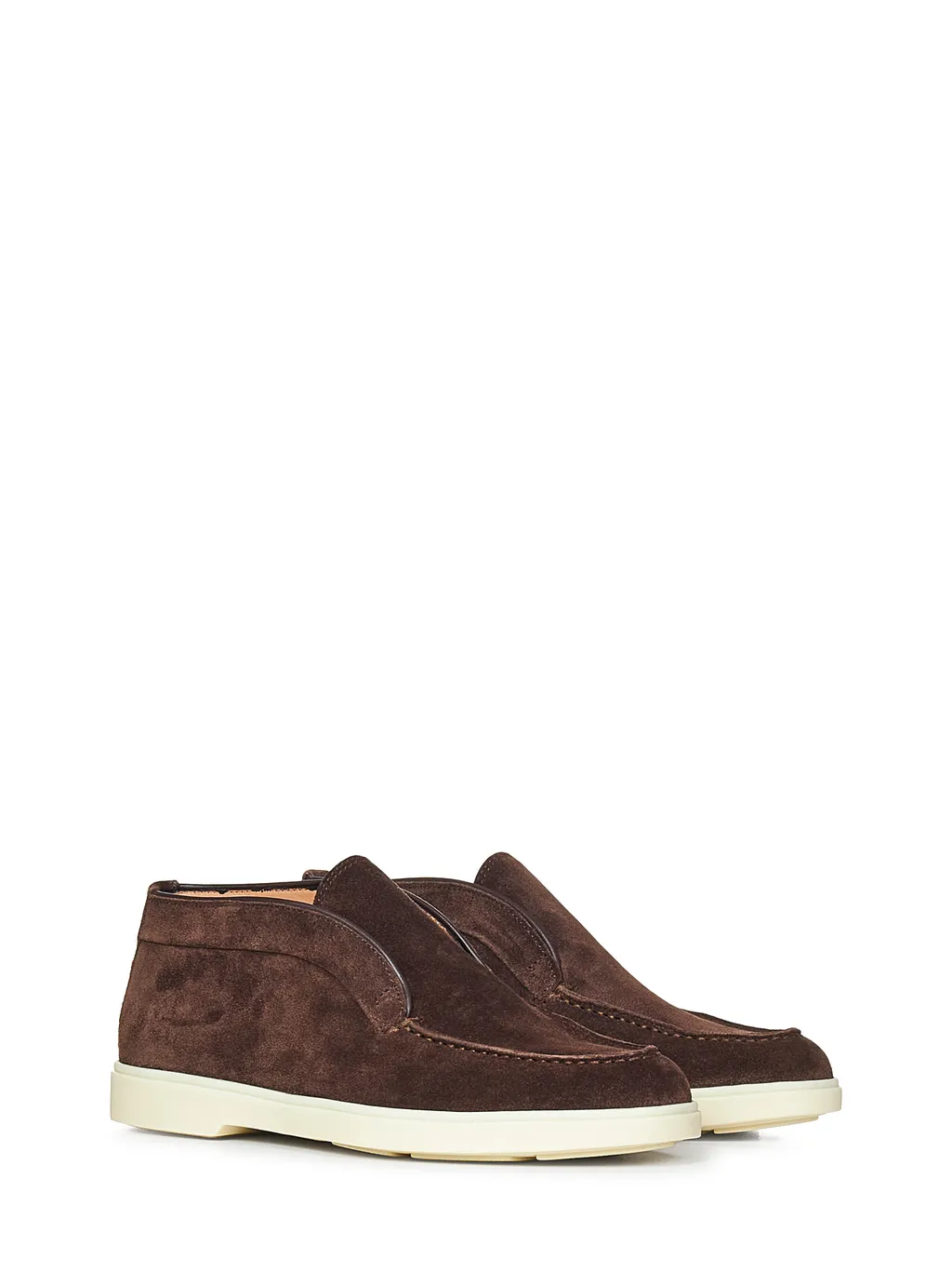 Santoni Round-Toe Slip-On Loafers
