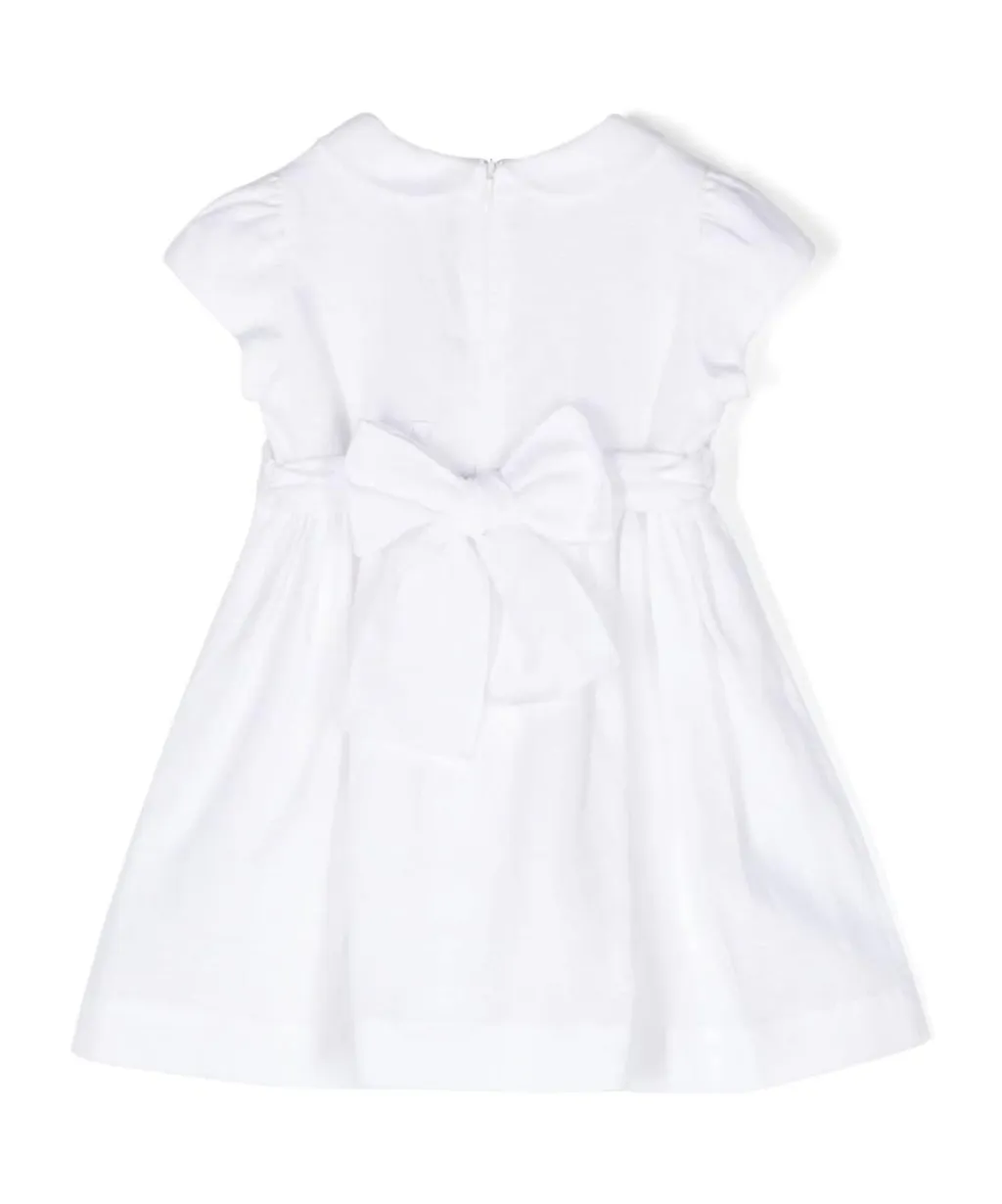 Pleat-Detail Linen Dress