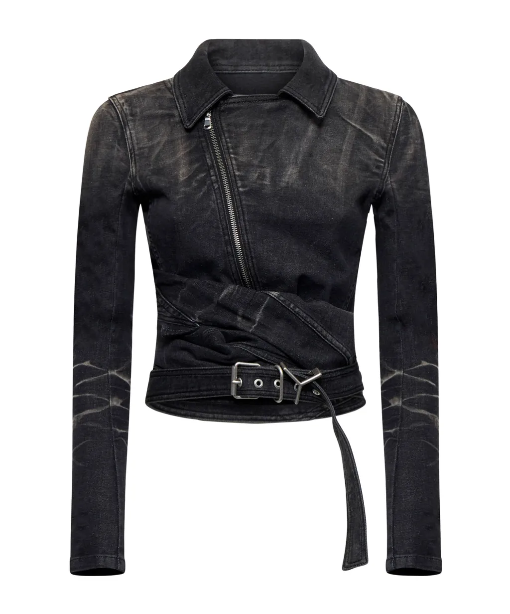 Y/Project Wrap Fitted Denim Jacket