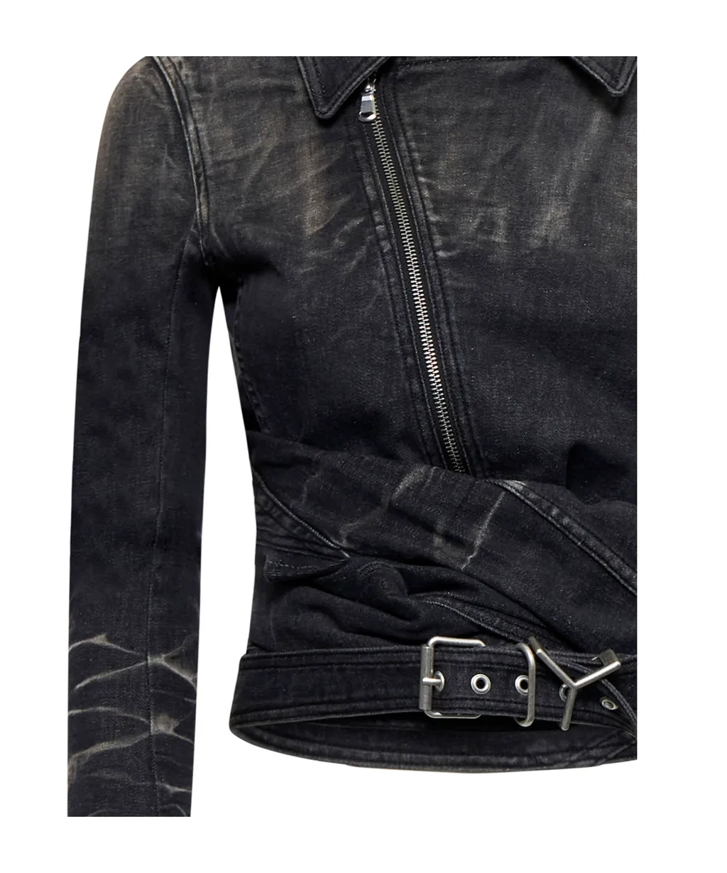 Y/Project Wrap Fitted Denim Jacket