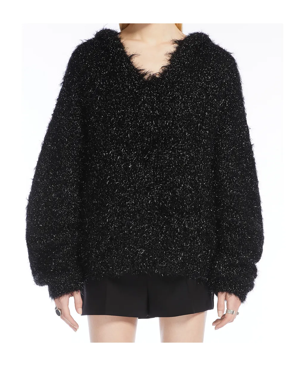 Sportmax V-Neck Long-Sleeved Hoodie