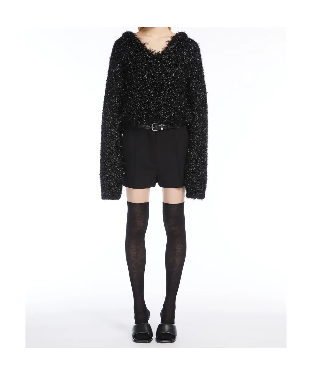 Sportmax V-Neck Long-Sleeved Hoodie