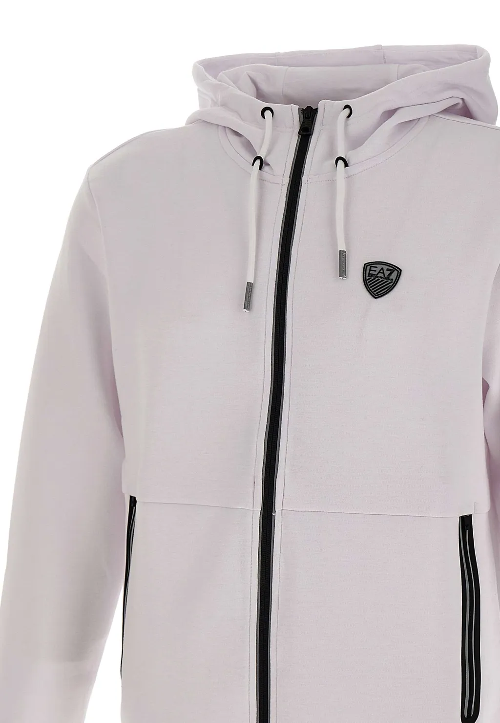 Ea7 Emporio Armani Logo Patch Zip-Up Hoodie