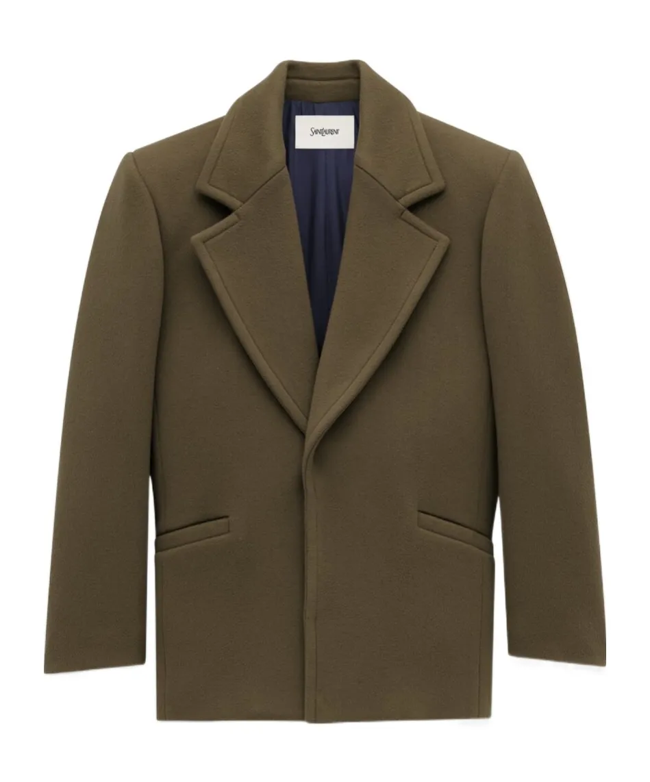 Saint Laurent Single-Breasted Short Coat