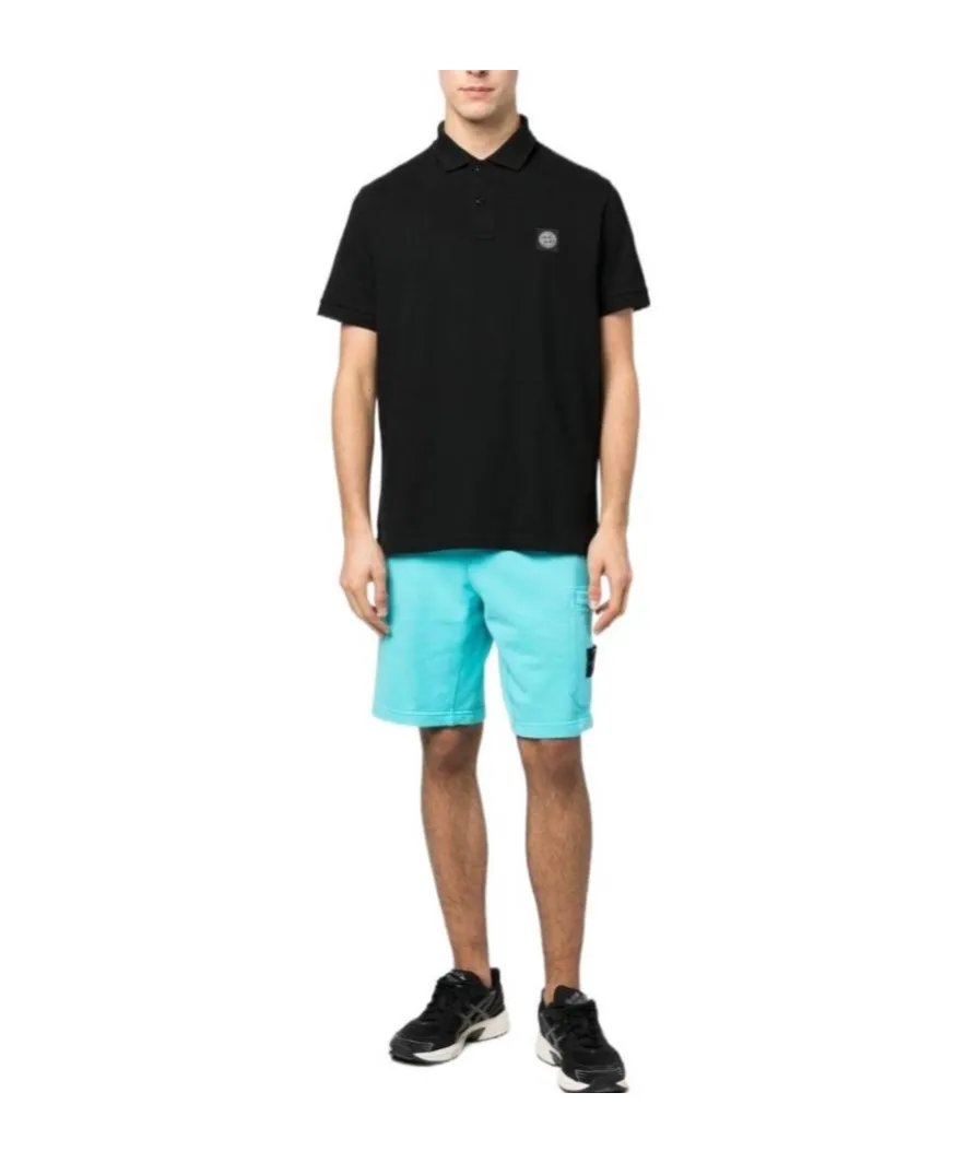 Stone Island Compass Patch Short-Sleeved Polo Shirt