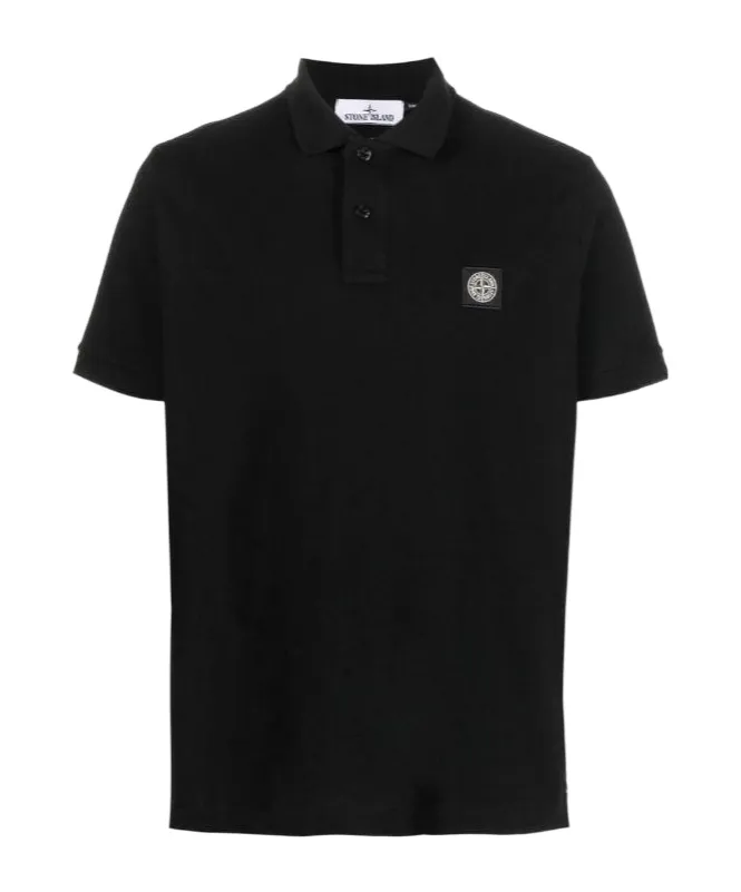 Stone Island Compass Patch Short-Sleeved Polo Shirt