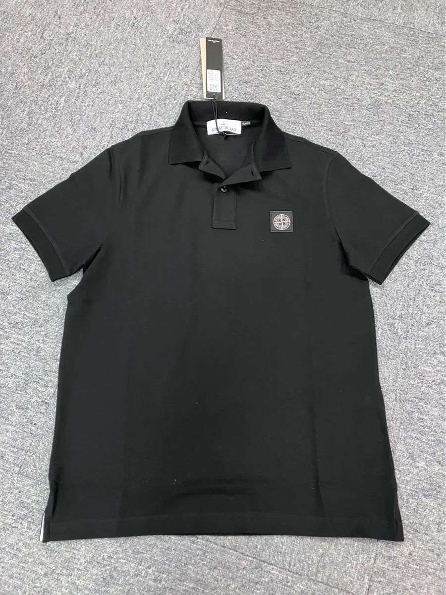Stone Island Compass Patch Short-Sleeved Polo Shirt