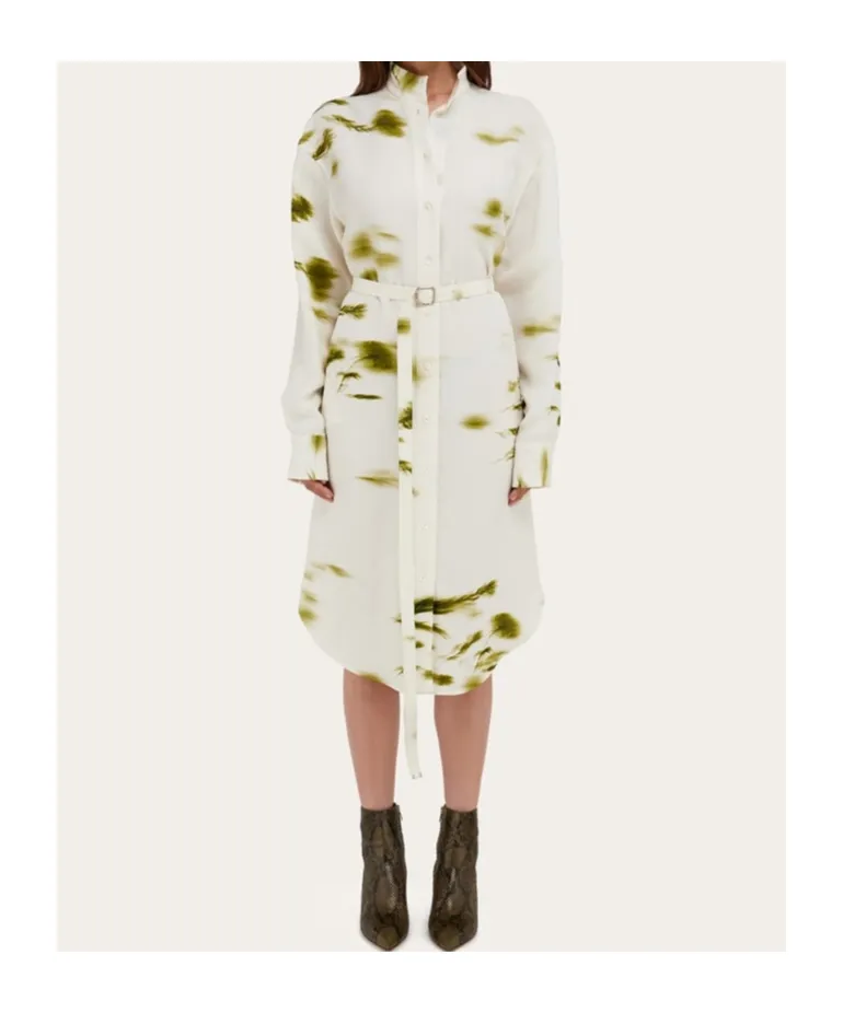 Flower Printed Shirt Skirt
