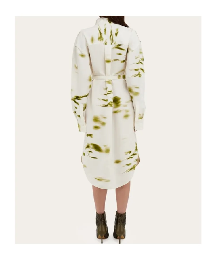 Flower Printed Shirt Skirt