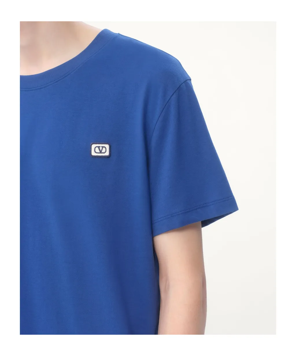 Valentino Vlogo Embroidered Crewneck T-Shirt